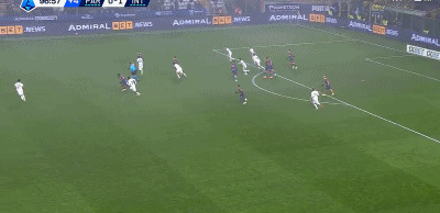 第90+8分钟，锁定胜局，图拉姆单刀冷静推射破门，国米2-0领先